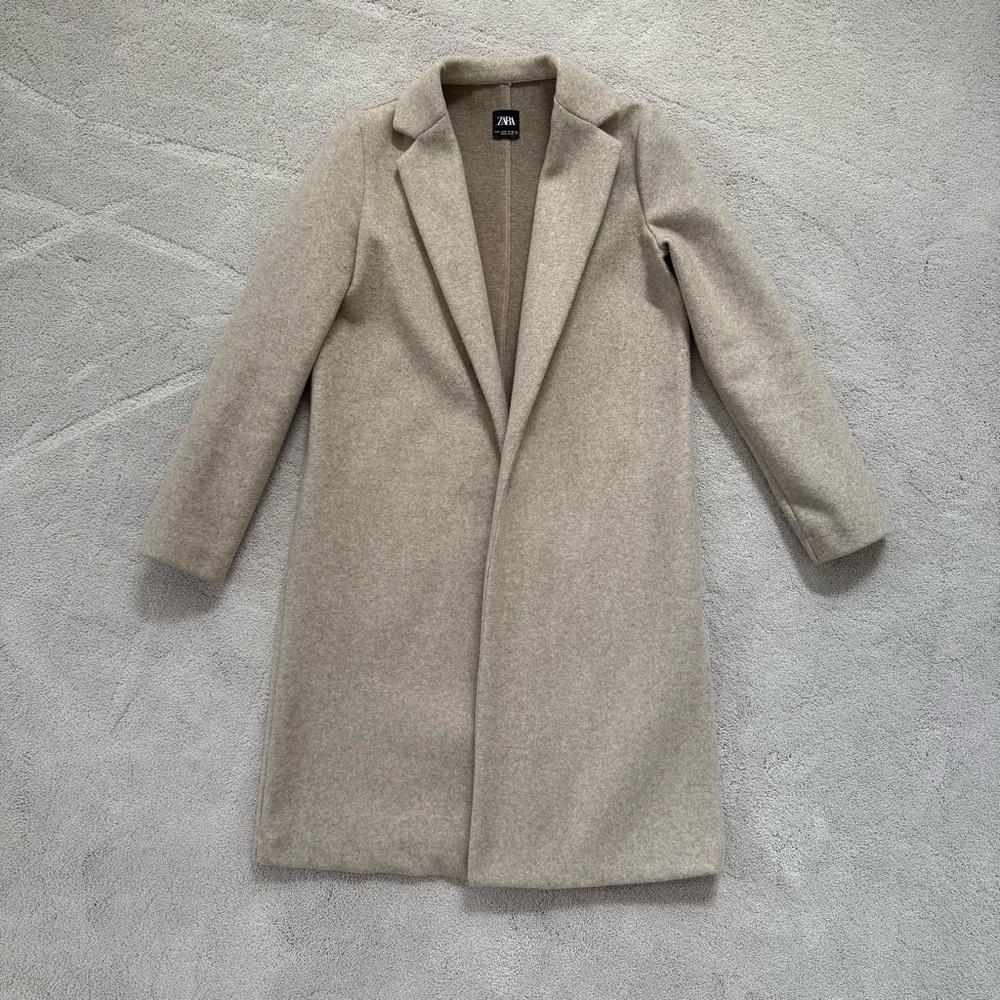 Zara Beige Felt Coat